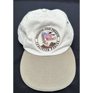 Operation Iraqi Freedom EMERY Coalition Forces Hat by Task Force Adjustable Used